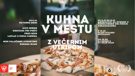 Kuhna v mestu z večernim utripom