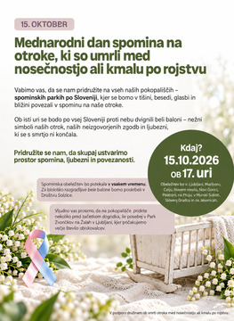 Mednarodni dan spomina na otroke, ki so umrli med nosečnostjo ali kmalu po rojstvu