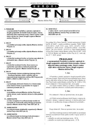 URADNI VESTNIK MESTNE OBČINE PTUJ, ŠT. 2/2025